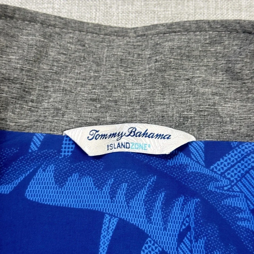 Tommy Bahama Island Active Windbreaker Jacket Vest Mens XL Gray Full Zip